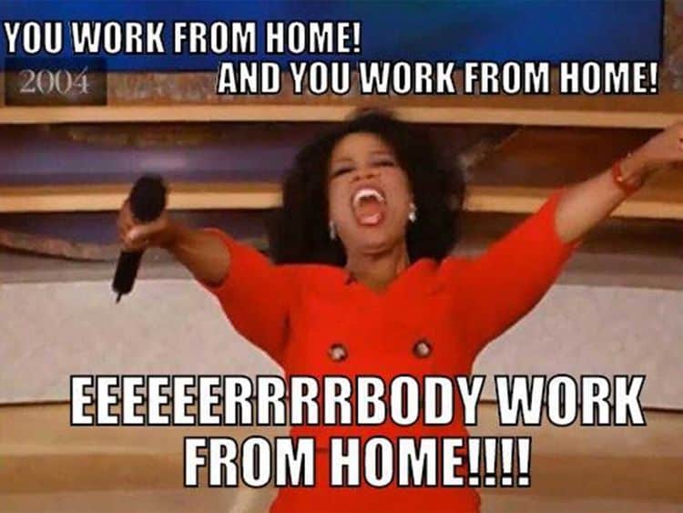work from home meme