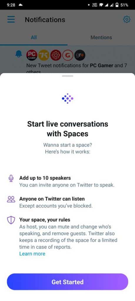 how to join twitter spaces